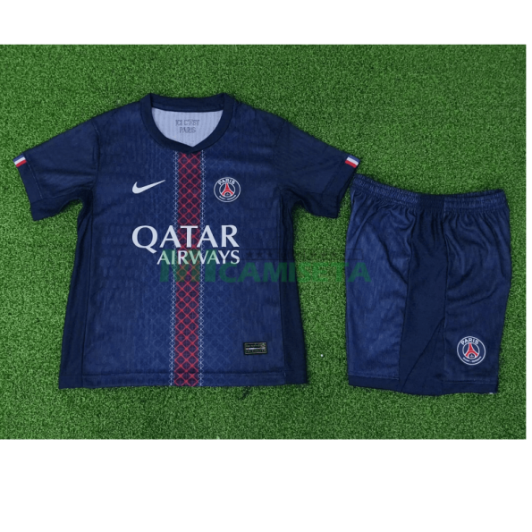 Camiseta PSG Primera Equipación 2025/2026 Azul Niño Kit (EDICIÓN JUGADOR)
