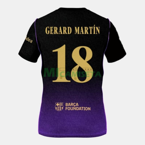 Camiseta GERARD MARTÍN 18 Barcelona Segunda Equipación 2026/2027 Negro/Morado UCL