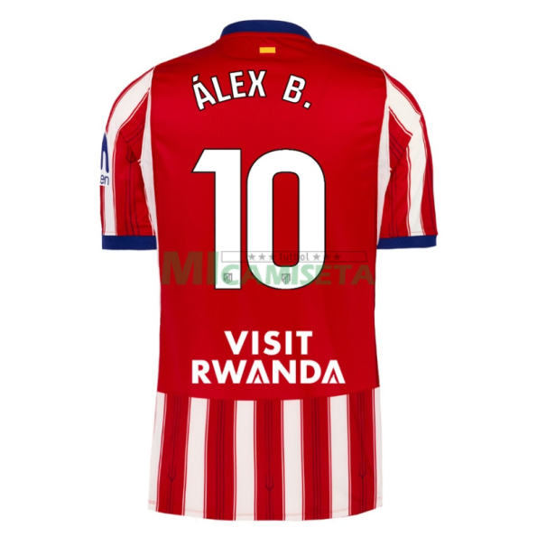 Camiseta ÁLEX B. 10 Atlético de Madrid Primera Equipación 2026/2027 Rojo/Blanco La Liga