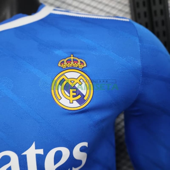 Camiseta Real Madrid Tercera Equipación 2025/2026 ML Azul (EDICIÓN JUGADOR)