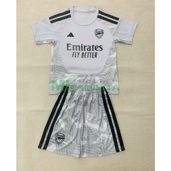 Camiseta de Portero Arsenal 2026/2027 Gris Niño Kit