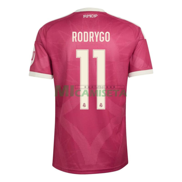 Camiseta RODRYGO 11 Real Madrid Tercera Equipación 2026/2027 Rosa con Parche HP