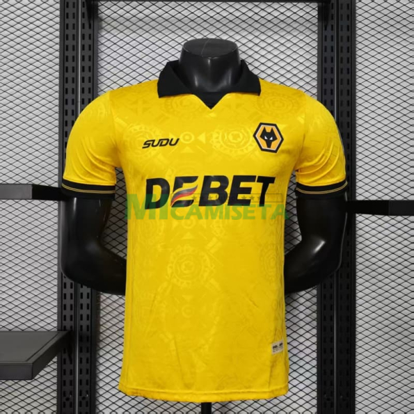 Camiseta Wolverhampton Wanderers Primera Equipación 2025/2026 Amarillo (EDICIÓN JUGADOR)