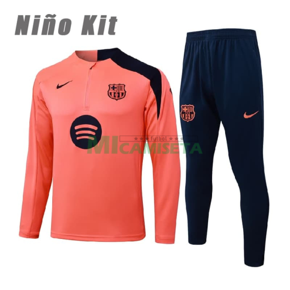 Sudadera De Entrenamiento Barcelona 2025/2026 Niño Kit Naranja