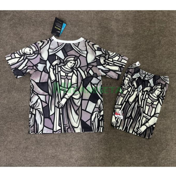 Camiseta Inglaterra x Palace 2026 Edición Especial Niño Kit Negro/Gris/Blanco