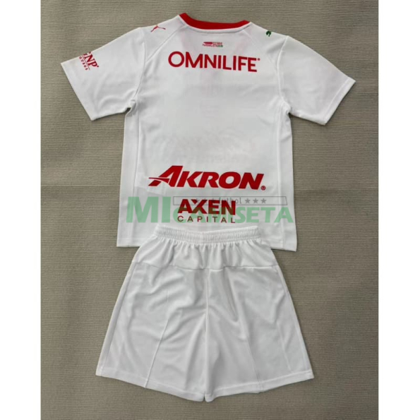 Camiseta Chivas Segunda Equipación 2025/2026 Blanco Niño Kit