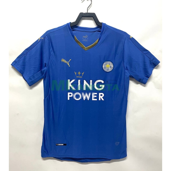 Camiseta Leicester City Primera Equipación Retro 2015/16