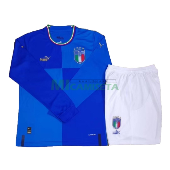 Camiseta Italia Primera Equipación 2022 Copa Mundial Kit ML