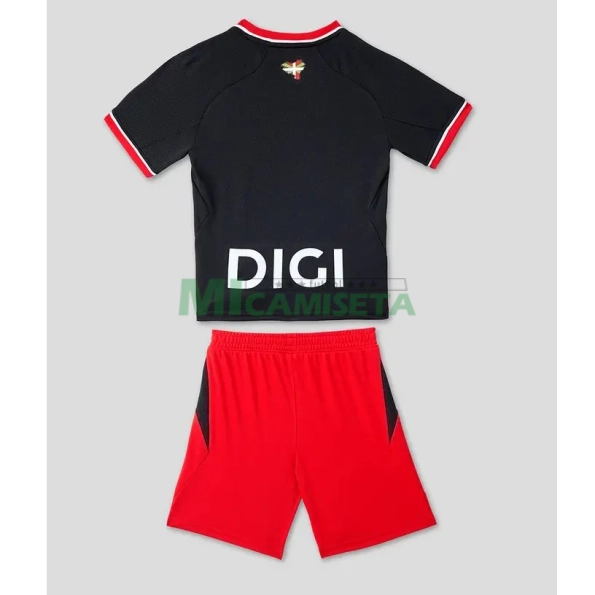 Camiseta Athletic de Bilbao Segunda Equipación 2026/2027 Negro Niño Kit