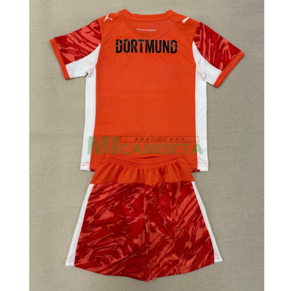 Camiseta de Portero Borussia Dortmund 2025/2026 Naranja Niño Kit
