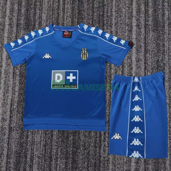 Camiseta Juventus Segunda Equipación Retro 1999/00 Azul Niño Kit