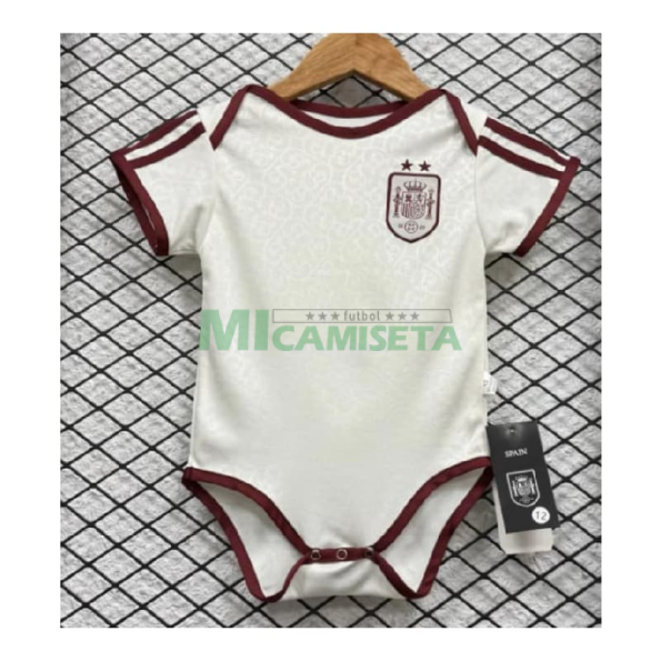 Camiseta España Segunda Equipación Mundial 2026 Blanco Baby 2 Estrellas