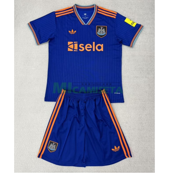 Camiseta Newcastle United Tercera Equipación 2025/2026 Azul Niño Kit