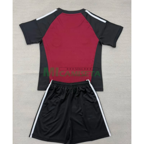Camiseta de Portero España Segunda Equipación Mundial 2026 Rojo/Negro Niño Kit