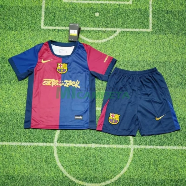 Camiseta Barcelona x Travis Scott Limited Edition Primera Equipación 2024/2025 Niño Kit