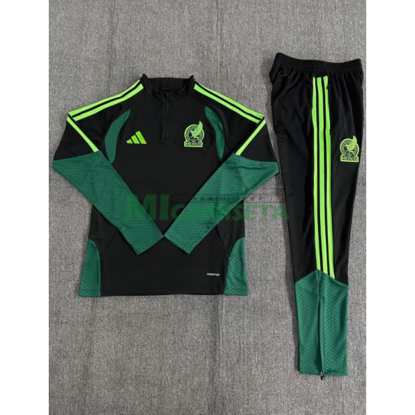 Sudadera de Entrenamiento México 2026 Niño Kit Negro/Verde