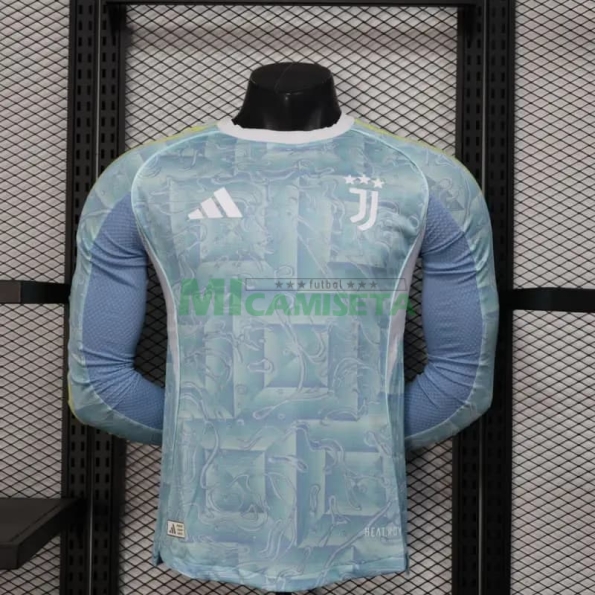 Camiseta Juventus Segunda Equipación 2025/2026 ML Turquesa (EDICIÓN JUGADOR)