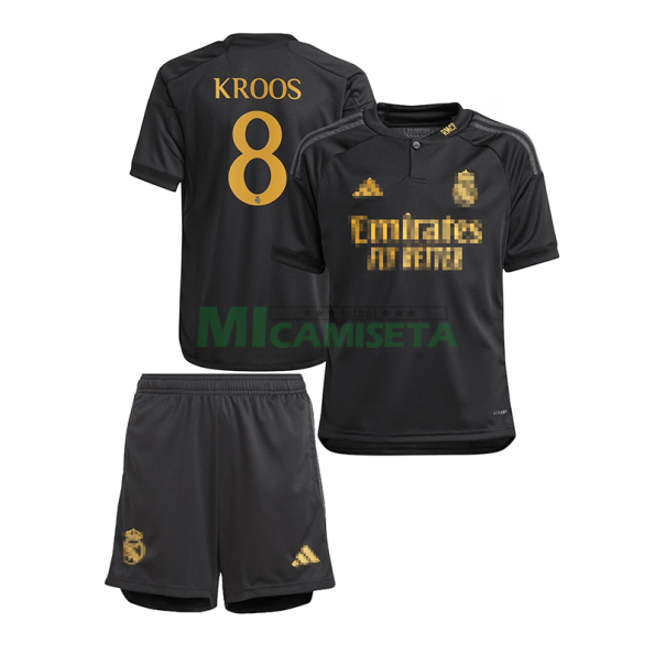 Camiseta Kroos 8 Real Madrid Tercera Equipación 2023/2024 Niño Kit