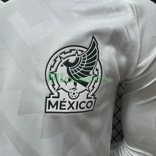 Camiseta México Segunda Equipación Mundial 2026 ML Blanco (EDICIÓN JUGADOR)