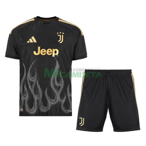 Camiseta Juventus Tercera Equipación 2026/2027 Negro Niño Kit
