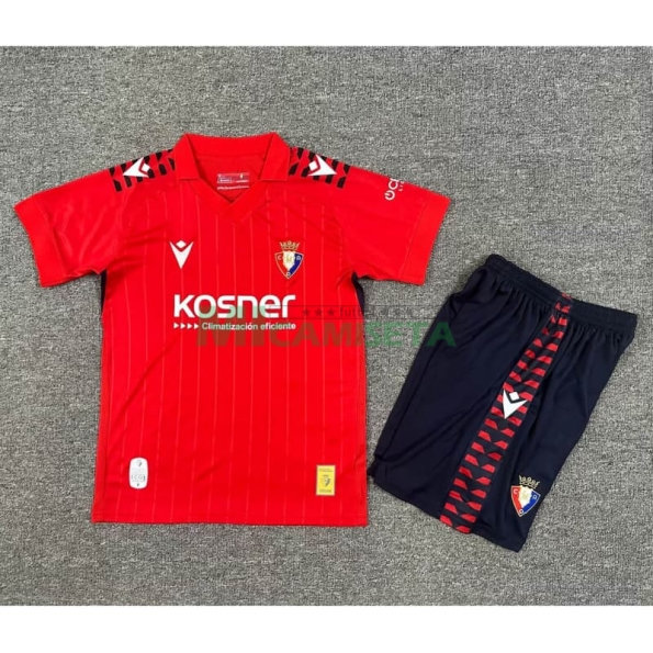 Camiseta Osasuna Primera Equipación 2025/2026 Rojo Niño Kit