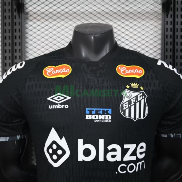 Camiseta Santos FC 2025/2026 Edición Especial Negro con Publicitario (EDICIÓN JUGADOR)