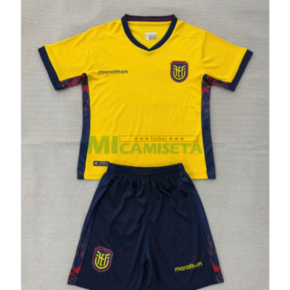 Camiseta Ecuador Primera Equipación Mundial 2026 Amarillo Niño Kit