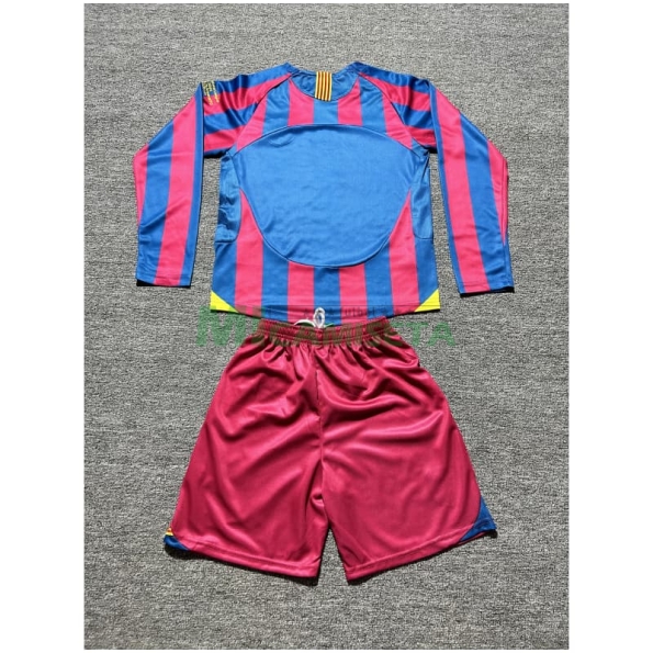 Camiseta Barcelona Primera Equipación Retro 2005/06 Niño Kit ML