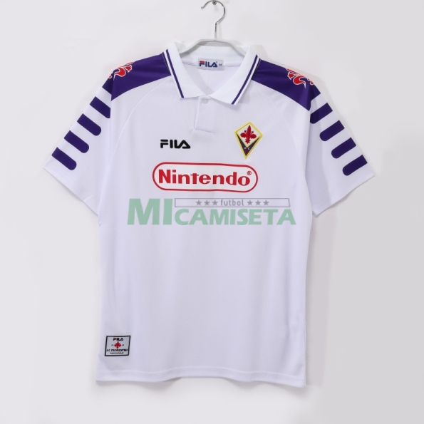 Camiseta Fiorentina Segunda Equipación Retro 1998/99 Blanco