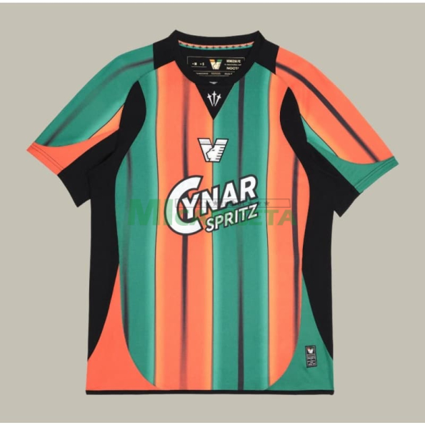 Camiseta Venezia FC Tercera Equipación 2025/2026 Naranja/Verde/Negro