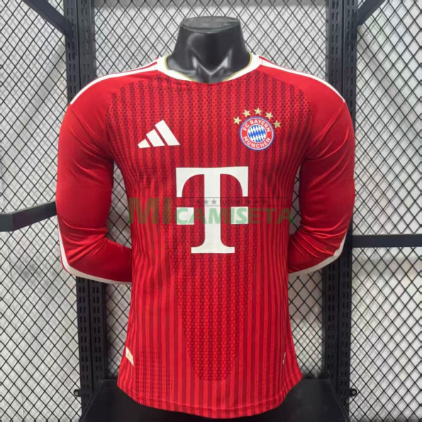 Camiseta Bayern Múnich Primera Equipación 2026/2027 ML Rojo (EDICIÓN JUGADOR)