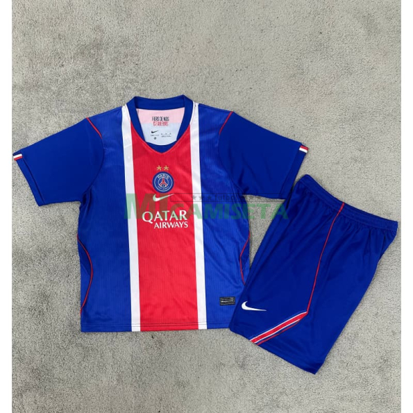 Camiseta PSG Primera Equipación 2026/2027 Azul/Rojo con dos Estrellas Niño Kit
