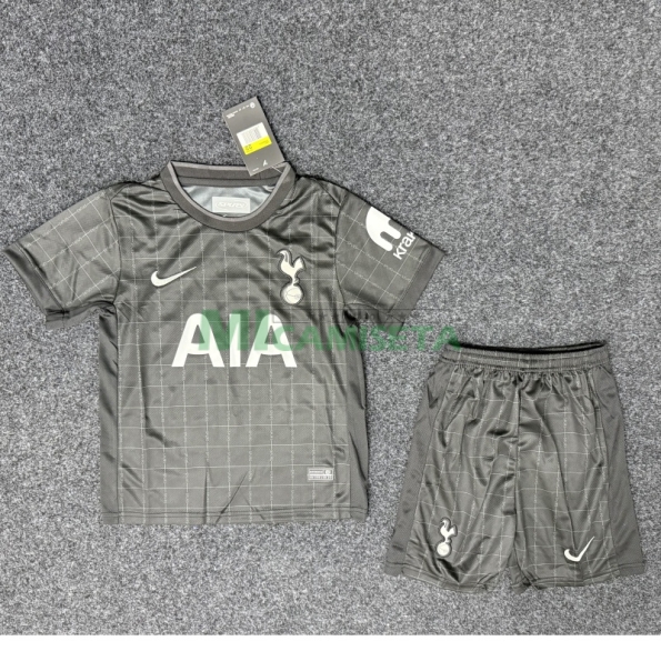 Camiseta Tottenham Hotspur Segunda Equipación 2025/2026 Negro Niño Kit