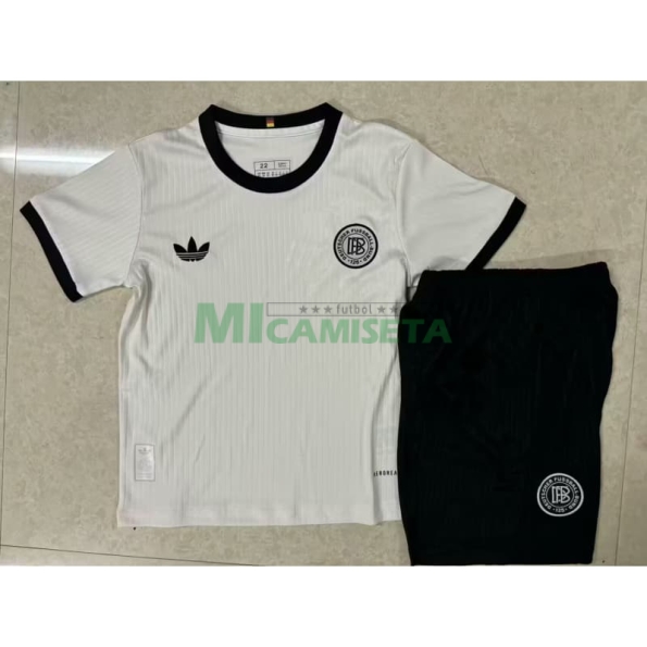 Camiseta Alemania 125 Aniversario Edición 2025 Niño Kit Blanco
