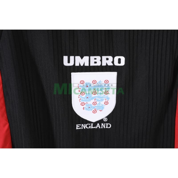 Camiseta Inglaterra Tercera Equipación Retro 1998 Negro