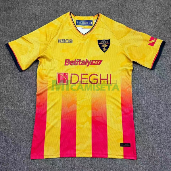 Camiseta US Lecce Primera Equipación 2025/2026 Amarillo/Rojo