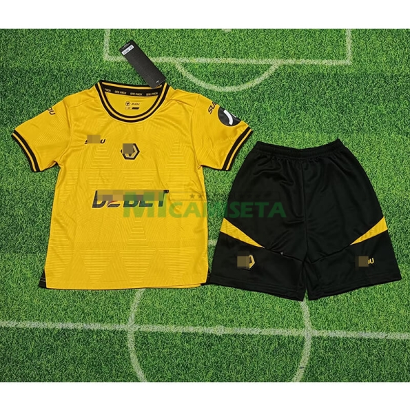 Camiseta Wolverhampton Wanderers Primera Equipación 2024/2025 Niño Kit