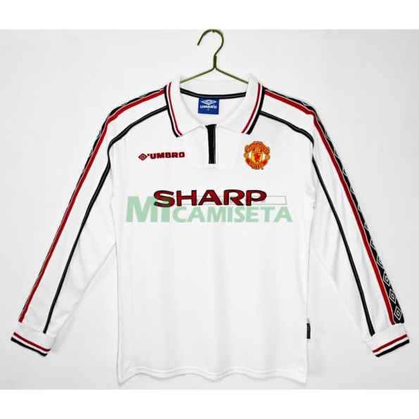 Camiseta Manchester United Retro 1998/99 ML Blanco