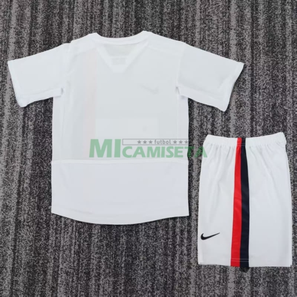 Camiseta PSG Segunda Equipación Retro 2002/03 Blanco Niño Kit
