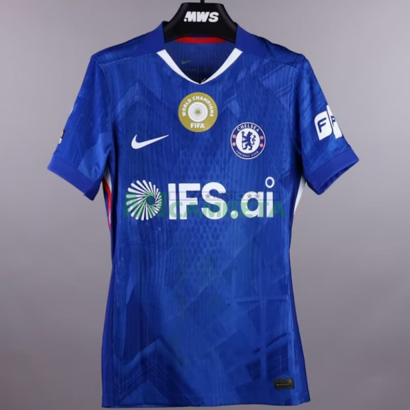 Camiseta Chelsea Primera Equipación 2025/2026 Azul con Parche World Champions
