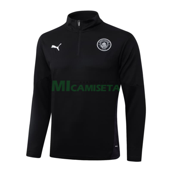 Sudadera De Entrenamiento Manchester City 2025/2026 Negro/Blanco