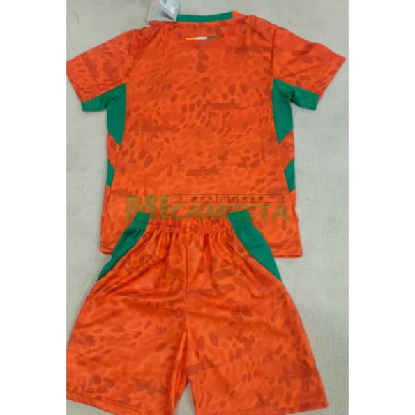 Camiseta Costa de Marfil Primera Equipación Mundial 2026 Naranja Niño Kit