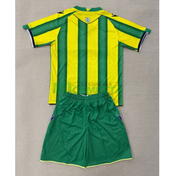 Camiseta West Bromwich Albion Segunda Equipación 2025/2026 Verde/Amarillo Niño Kit
