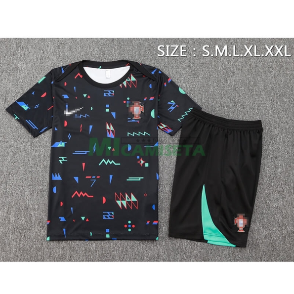 Camiseta de Entrenamiento Portugal 2024 Kit Negro