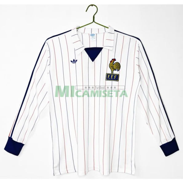 Camiseta Francia Segunda Equipación Retro 1980/82 ML Blanco