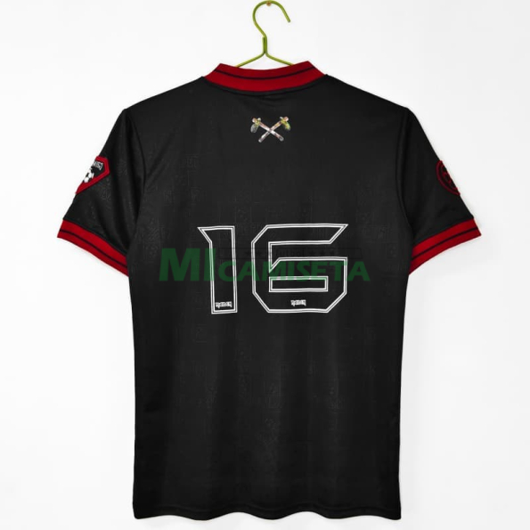 Camiseta West Ham United x Iron Maiden Equipación Retro 2016 Negro