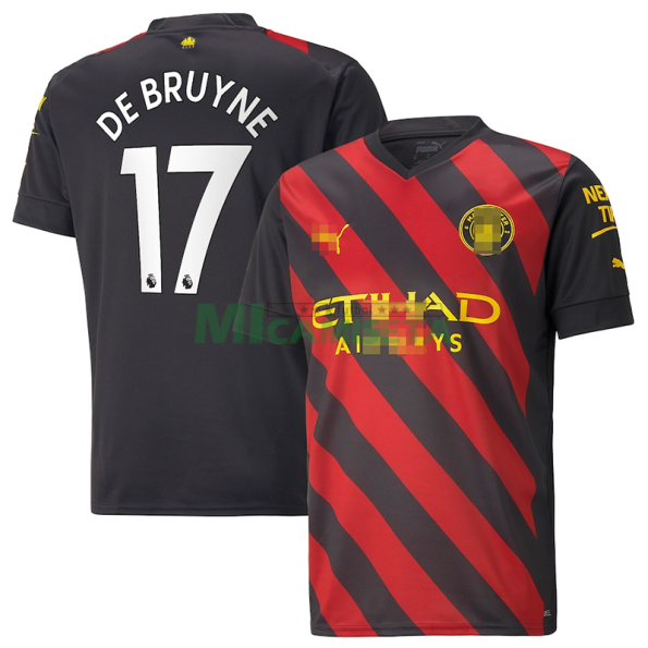 Camiseta DE BRUYNE 17 Manchester City Segunda Equipación 2022/2023