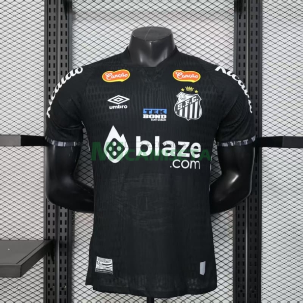Camiseta Santos FC 2025/2026 Edición Especial Negro con Publicitario (EDICIÓN JUGADOR)