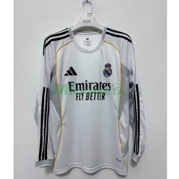 Camiseta Real Madrid Primera Equipación 2025/2026 ML Blanco