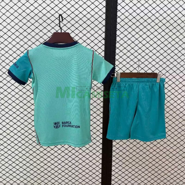 Camiseta Barcelona Tercera Equipación 2026/2027 Verde Niño Kit